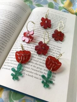 Gabi The Label EARRINGS Tulip Dangles - Red