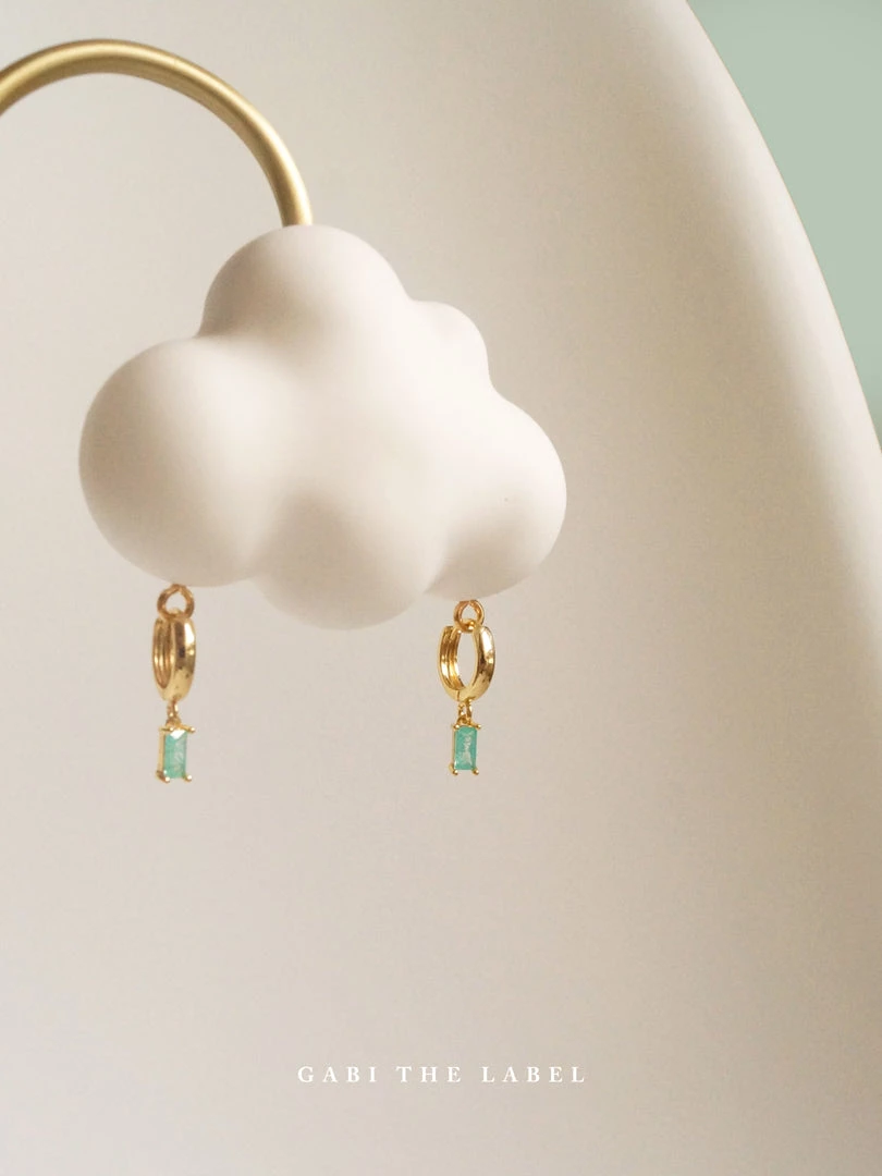 Gabi The Label REVERIE Huggies - Mint Crush *18K Gold-plated EARRINGS