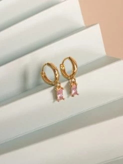 Gabi The Label REVERIE Huggies - Pink *18K Gold-plated EARRINGS