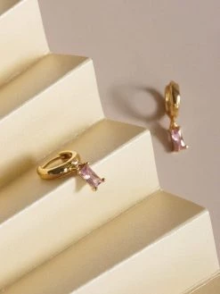 Gabi The Label REVERIE Huggies - Pink *18K Gold-plated EARRINGS