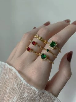 Gabi The Label Ruby Heart Gemstone Ring