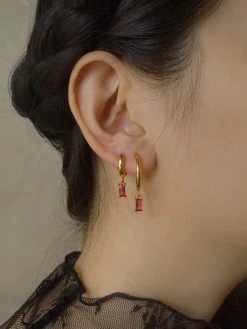 Gabi The Label ILLUMINATE Hoops - Rose Pink *18K Gold-plated EARRINGS