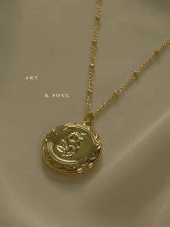 Gabi The Label Flower Locket Necklace *14K Gold-plated