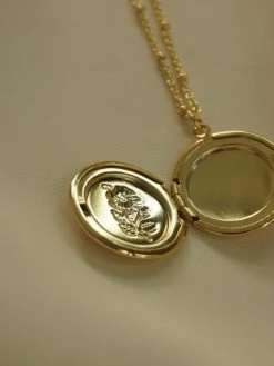 Gabi The Label Flower Locket Necklace *14K Gold-plated