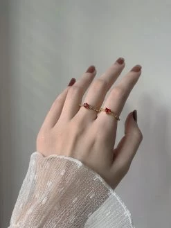Gabi The Label Ruby Heart Gemstone Ring