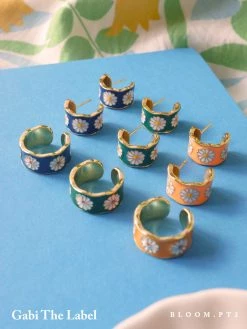 Gabi The Label SAORI Hoops - Yellow *Gold-plated S925 EARRINGS