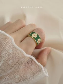 Gabi The Label SAORI Ring - Green *Gold-plated S925