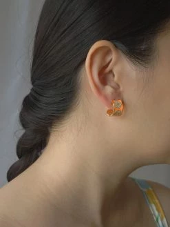 Gabi The Label SAORI Hoops - Yellow *Gold-plated S925 EARRINGS