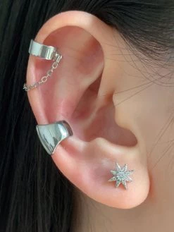Gabi The Label Thick Ear Cuff - Silver EARRINGS
