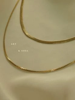 Gabi The Label Layered Snake Chain Necklace *18K Gold-plated Stainless Steel