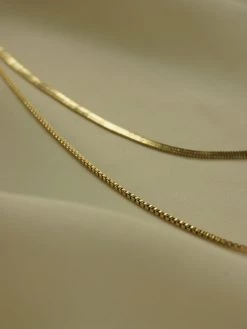Gabi The Label Layered Snake Chain Necklace *18K Gold-plated Stainless Steel