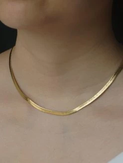 Gabi The Label Snake Chain Necklace *18K Gold-plated Stainless Steel