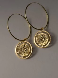 Gabi The Label Snake Pendant Hoops EARRINGS