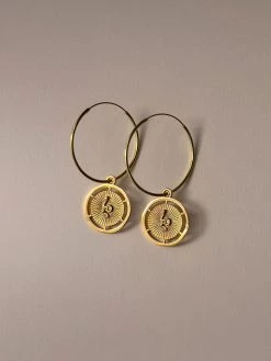 Gabi The Label Snake Pendant Hoops EARRINGS