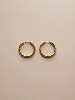 Gabi The Label [ Hoops ] Stainless Steel Essential Hoops - Gold *18k Gold-plated