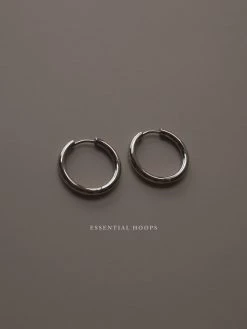 Gabi The Label [ Hoops ] Stainless Steel Essential Hoops - Silver