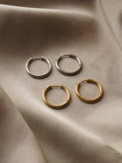 Gabi The Label [ Hoops ] Stainless Steel Essential Hoops - Gold *18k Gold-plated