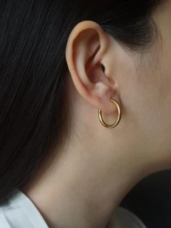 Gabi The Label [ Hoops ] Stainless Steel Essential Hoops - Gold *18k Gold-plated