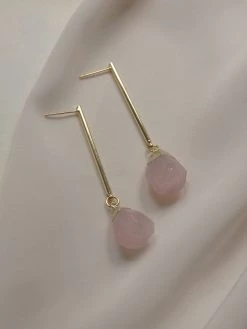 Gabi The Label Stone Earrings - Blush Pink *18K Gold-plated