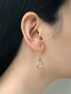 Gabi The Label Iridescent Earrings - Teardrop/White