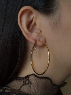 Gabi The Label Essential Thin Hoops - Large *18K Gold-plated S925