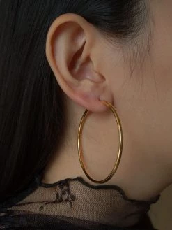 Gabi The Label Essential Thin Hoops - Large *18K Gold-plated S925