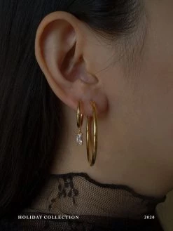 Gabi The Label ILLUMINATE Hoops - Clear *18K Gold-plated EARRINGS