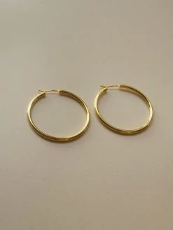 Gabi The Label [ Hoops ] Essential Thin Hoops - Medium *18K Gold-plated S925