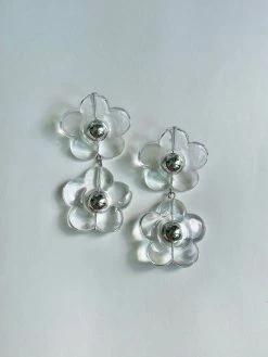 Gabi The Label Transparent Flower Earrings