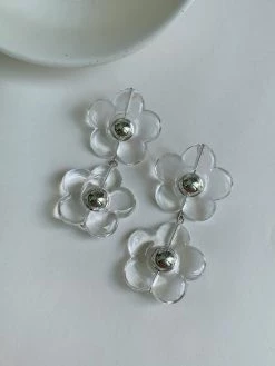 Gabi The Label Transparent Flower Earrings