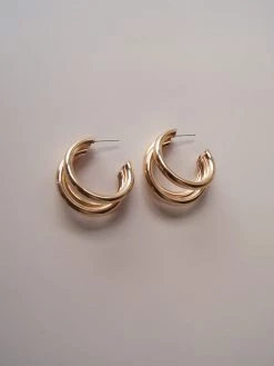 Gabi The Label [ Hoops ] Bold Triple Hoops - Gold *Gold-plated