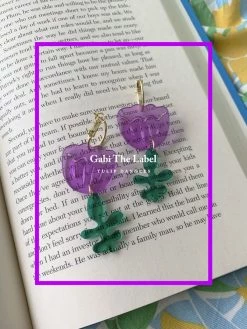 Gabi The Label EARRINGS Tulip Dangles - Violet Purple