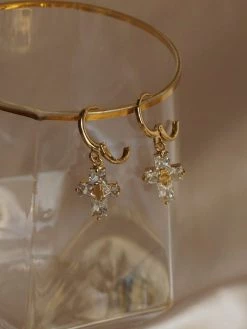 Gabi The Label VERITY Cross Huggies *18K Gold-plated EARRINGS