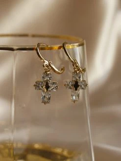 Gabi The Label VERITY Cross Huggies *18K Gold-plated EARRINGS