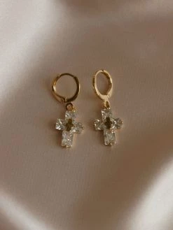 Gabi The Label VERITY Cross Huggies *18K Gold-plated EARRINGS