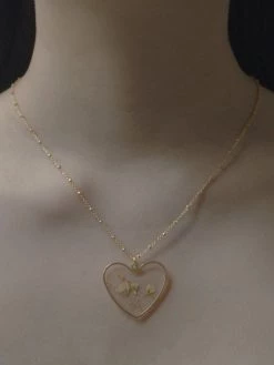 Gabi The Label INSPIRED BY NATURE Preserved Flower Necklace - Yellow