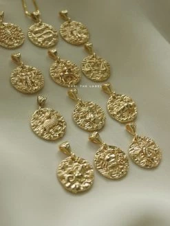 Gabi The Label Zodiac Coin Necklace *18k Gold-plated
