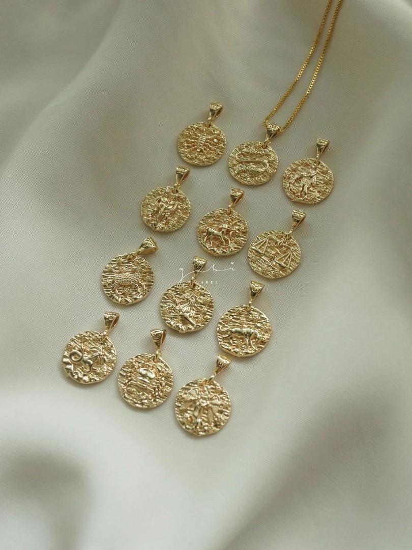 Gabi The Label Zodiac Coin Necklace *18k Gold-plated